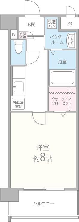 ツルトスコII番館(1K/2階)の間取り写真