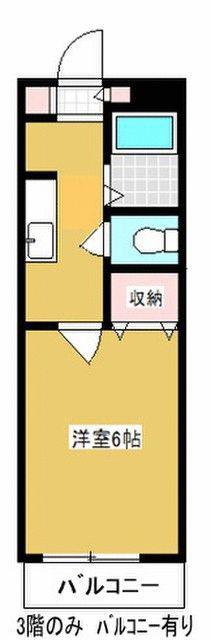 アーバンライフ中町(1K/2階)の間取り写真