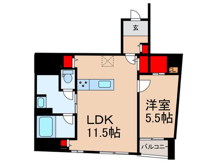 日本橋センチュリープラザ(1LDK/3階)の間取り写真
