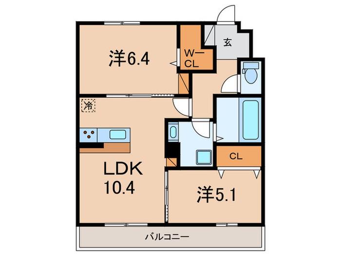 D-ROOM五反田(2LDK/3階)の間取り写真