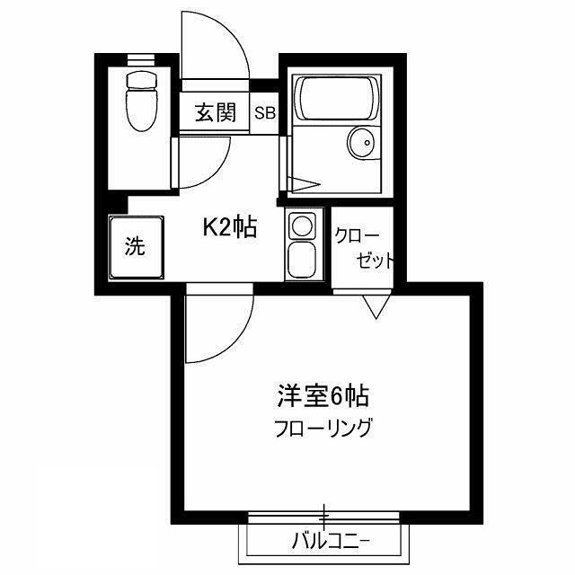 DAITACONFIDENCE(1K/2階)の間取り写真