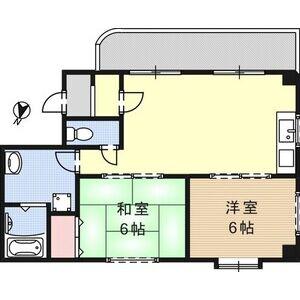 ゆたかコーポII(2LDK/3階)の間取り写真