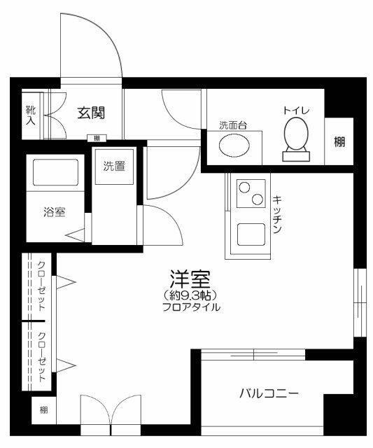 スプレンドーレ蔵前(1K/6階)の間取り写真