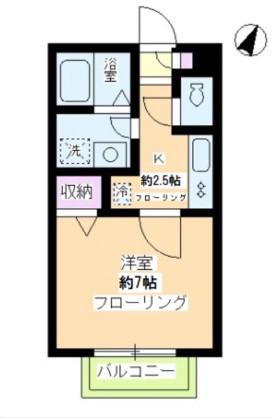 エル・コート(1K/2階)の間取り写真