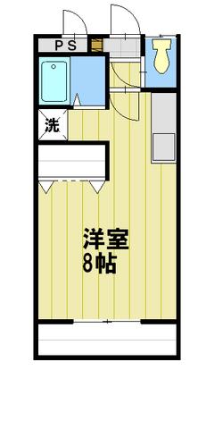 レジデンスMIURA(ワンルーム/1階)の間取り写真