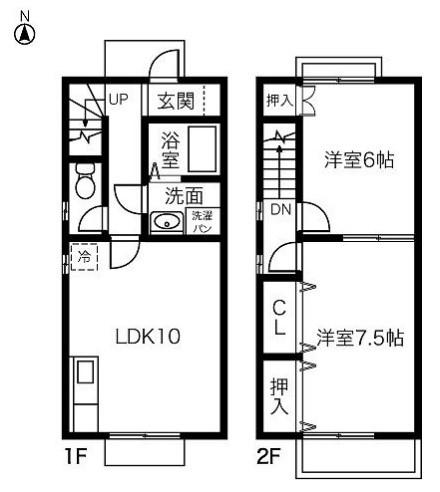 LIVERTE(2LDK/1階)の間取り写真
