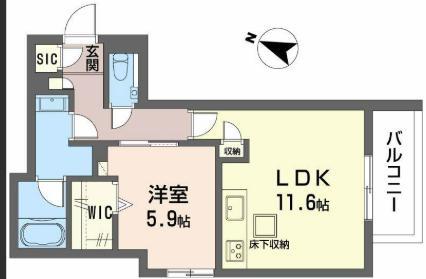 シャーメゾン シエロ(1LDK/1階)の間取り写真