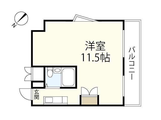 西原29(ワンルーム/4階)の間取り写真