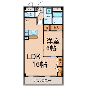 ROYAL SHIBAICHI(1LDK/4階)の間取り写真