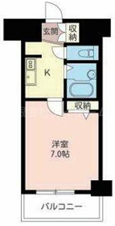 LASANTE錦糸町(1K/5階)の間取り写真