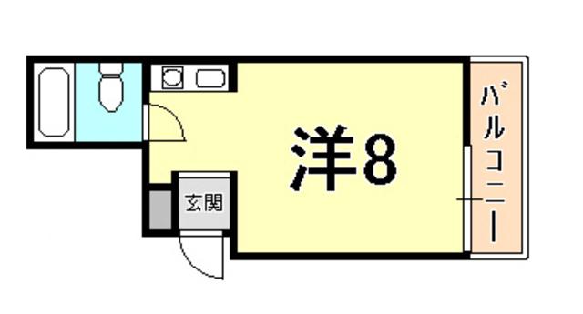 メゾンドアヴニール(ワンルーム/3階)の間取り写真