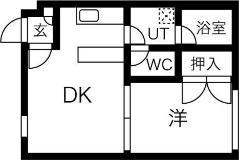 OMレジデンスN36(1DK/2階)の間取り写真