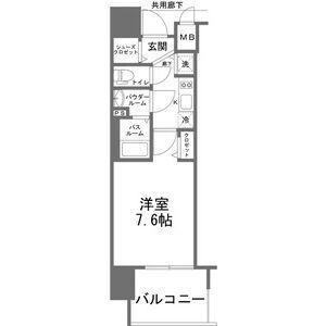 プレサンスジェネ栄(1K/4階)の間取り写真