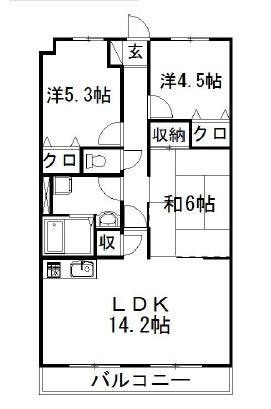VENTO484(3LDK/4階)の間取り写真