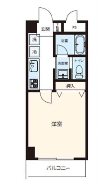 プラティーク三鷹(1K/3階)の間取り写真