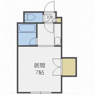 オードシエル(ワンルーム/3階)の間取り写真