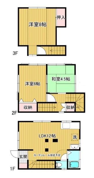 江東区永代1丁目(3LDK/1階)の間取り写真