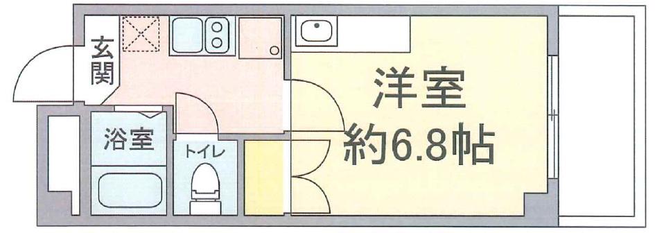 リッチライフ甲子園VIII(1K/3階)の間取り写真