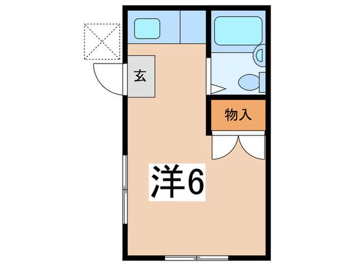 フジイハイツ(ワンルーム/1階)の間取り写真