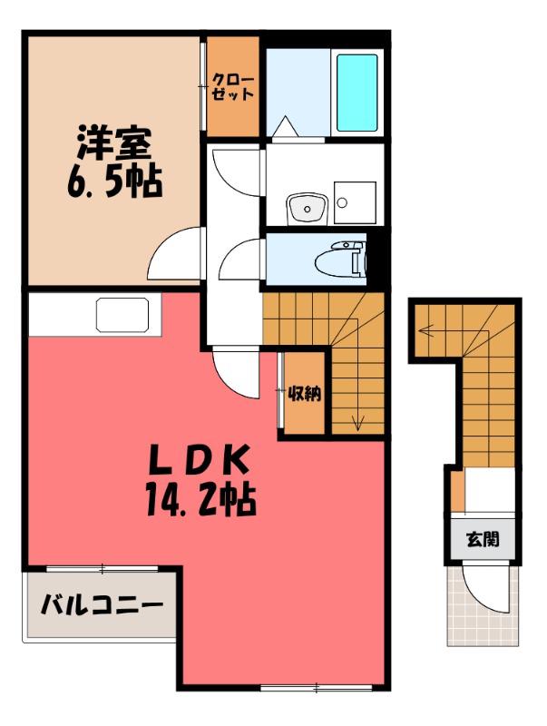 レジェンド(1LDK/2階)の間取り写真