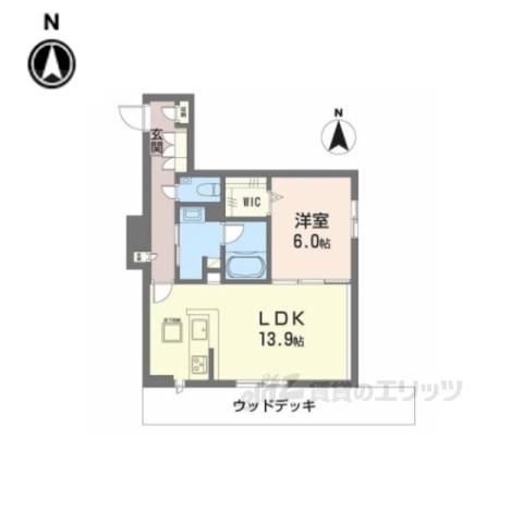 シャーメゾンカルム光月(1LDK/1階)の間取り写真