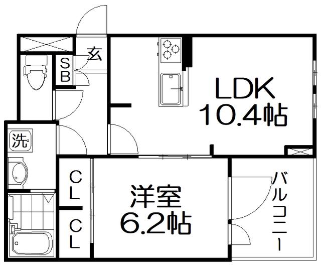 アンジュ ミニョン(1LDK/3階)の間取り写真