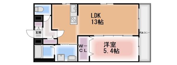 ヴィラエーデル瑞穂(1LDK/2階)の間取り写真