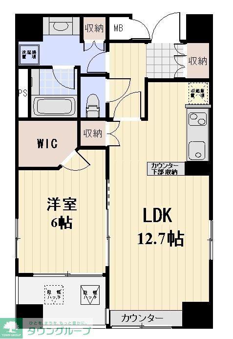 プロスペクト日本橋小網町(1LDK/8階)の間取り写真