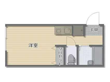 メゾンオランジュ(ワンルーム/2階)の間取り写真