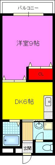 プチエトワール2番館(1DK/1階)の間取り写真