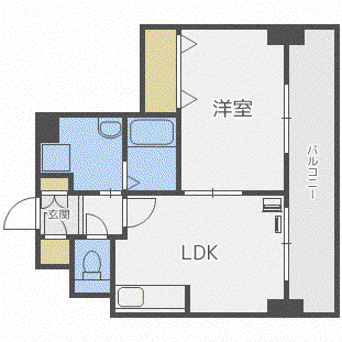 AHIKA37(1DK/7階)の間取り写真