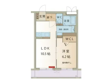 IVE イースト 新池(1LDK/3階)の間取り写真