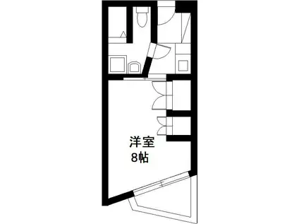 リ・バースコート木花台(1K/2階)の間取り写真