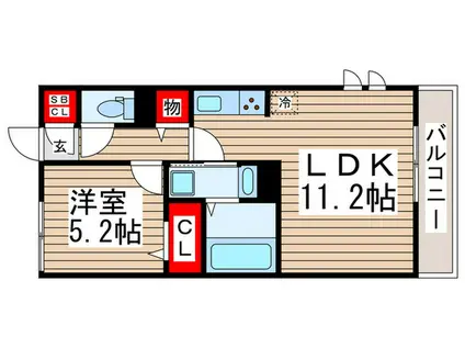 ファビュラス・レセンテ(1LDK/1階)の間取り写真