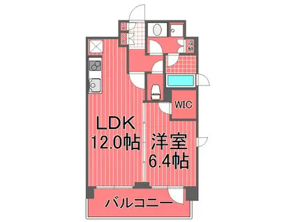 カスタリア鶴見(1LDK/3階)の間取り写真
