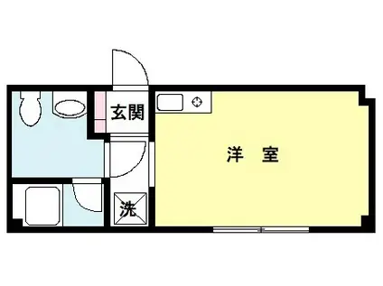 本八幡ファイブ(ワンルーム/3階)の間取り写真