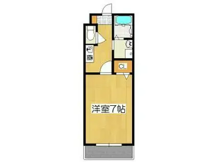 あかつき苑ハイツII(1K/2階)の間取り写真