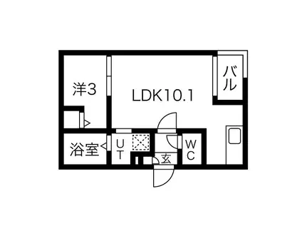 WARREN SHOUHOUI(1LDK/3階)の間取り写真