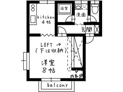 HIYOSHI PALACE 日吉パレス(1K/1階)の間取り写真