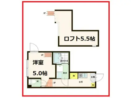 セレージャ青井(ワンルーム/1階)の間取り写真