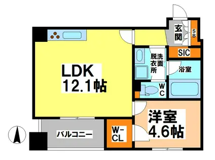 アルタマレア(1LDK/3階)の間取り写真