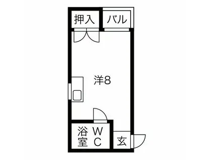 天七エンビィハイツ(ワンルーム/5階)の間取り写真