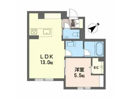 CREST PALACE(1LDK/1階)の間取り写真