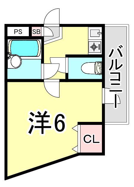 ステラハウス15(1K/1階)の間取り写真