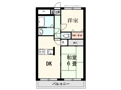 パーク南大塚(2DK/2階)の間取り写真