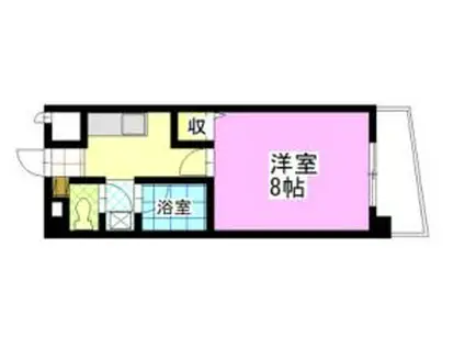 アミスター大供(1K/8階)の間取り写真