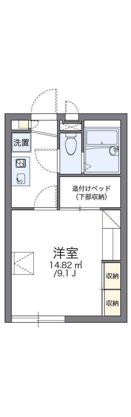レオパレス自由が丘本町(1K/1階)の間取り写真
