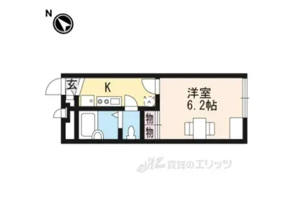 レオパレスエム・エム(1K/1階)の間取り写真