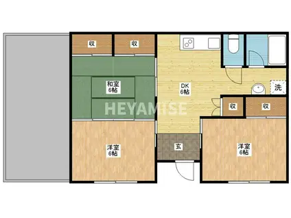 大園ハイツ(3DK/3階)の間取り写真