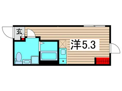 WILLE NISHIARAI II(ワンルーム/2階)の間取り写真